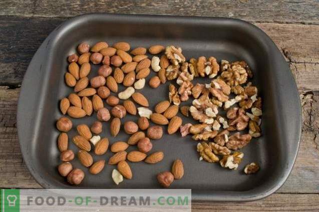 Lenten sweets with nuts and granola