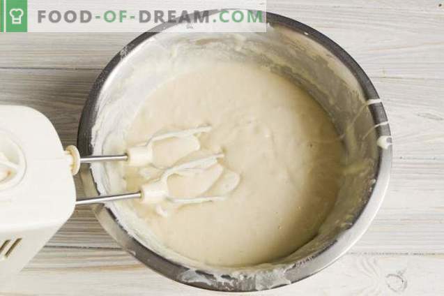 Pastel casero de crema agria de cebra
