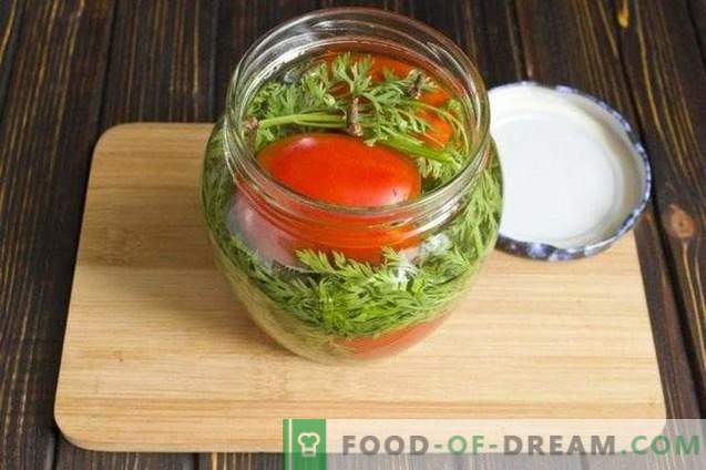 Marinated Tomatoes with Carrot Topper