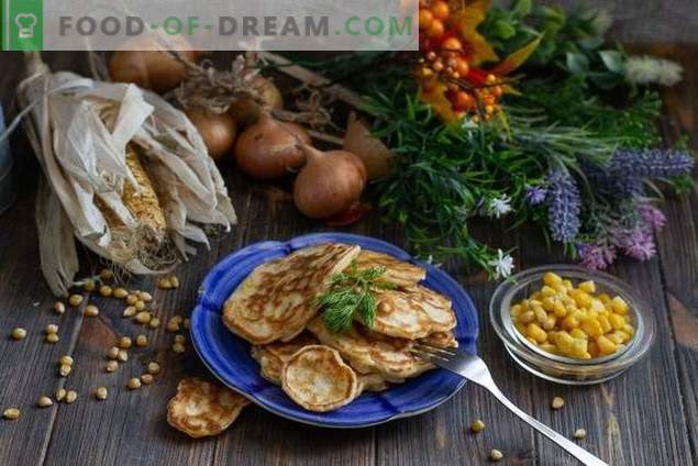 Fritters with corn and onions - real homemade fast food
