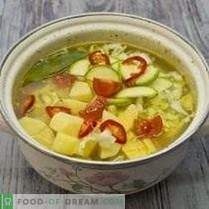 Chicken Soup with Vegetables and Pasta