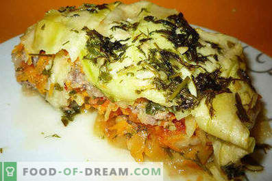 Squash casserole with minced meat, delicious and light zucchini casserole recipes