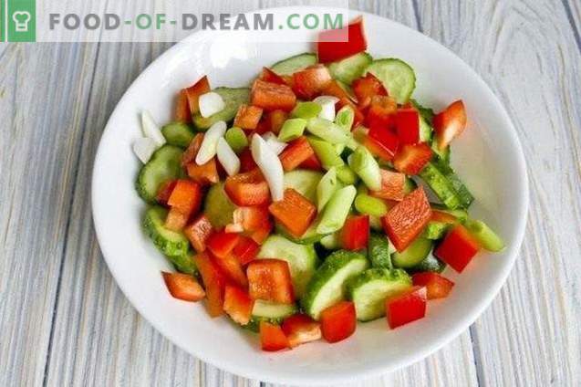 Cucumber salad with bell peppers for the winter