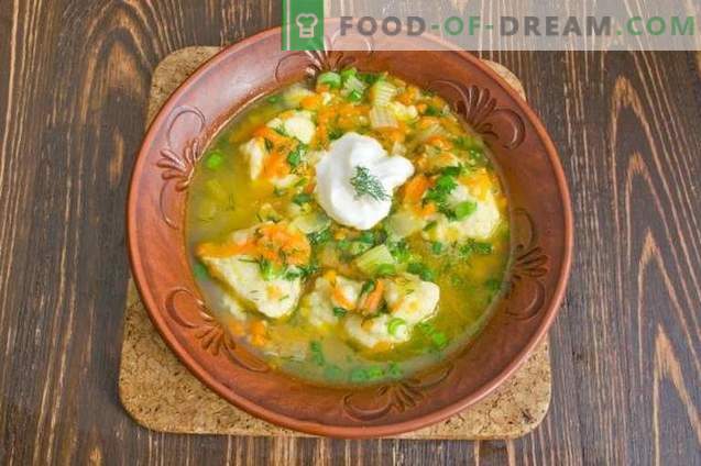 Fish soup with potato dumplings