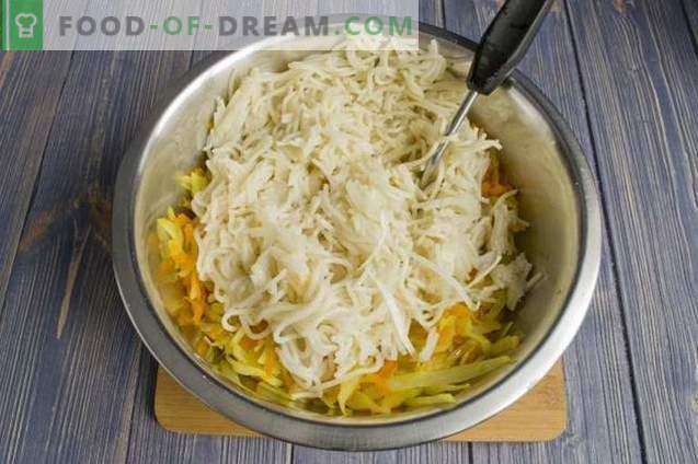 Pasta Casserole with Cottage Cheese and Cabbage
