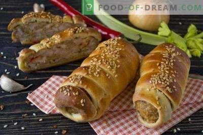Homemade Chicken Sausages in Yeast Dough