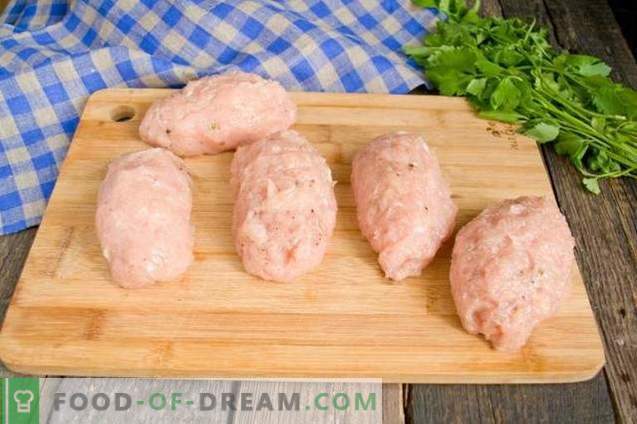 Chicken Kiev cutlets made from minced meat - an easy cooking option