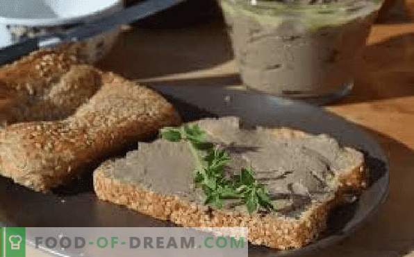 Chicken liver pate at home, recipes for winter, with cream, butter, brandy