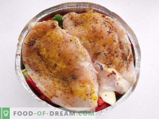 Chicken Breasts Baked with Vegetables