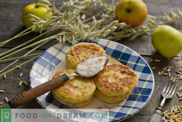 Dietary cheese cakes with apples