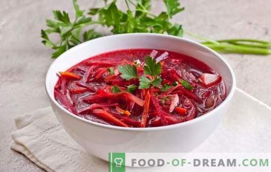 How to cook lean borscht: with mushrooms, beans, sprat, kvass. Recipes of lean borscht - take note!