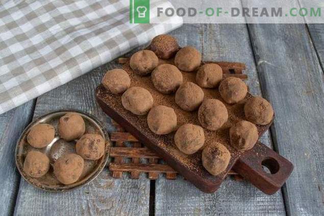 Homemade dark chocolate whiskey truffles