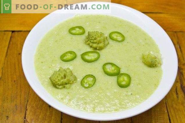 Lean broccoli and romanesco cream soup