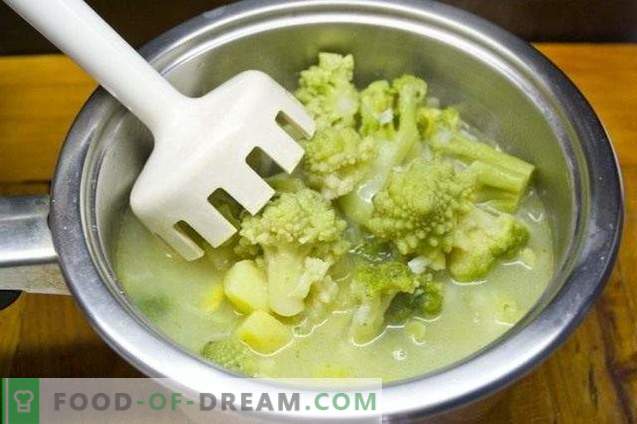 Lean broccoli and romanesco cream soup