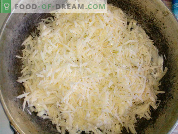 In the oven, recipe under cheese crust