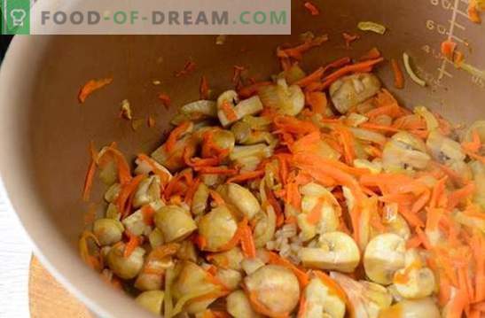 Barley with mushrooms in a multicooker: a lenten dish. Quick and very simple: a photo-recipe for making barley with mushrooms
