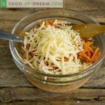 Easy chicken salad with cheese and carrots