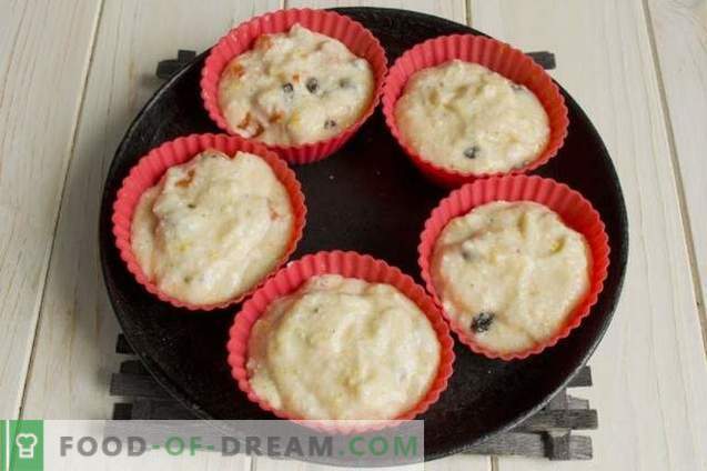 Cottage Cheese Muffins with Cardamom and Candied Fruit