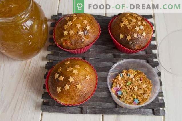 Cottage Cheese Muffins with Cardamom and Candied Fruit