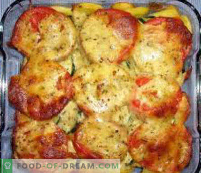 Recipes for cooking zucchini in the oven, stuffed with vegetables, casseroles, boats