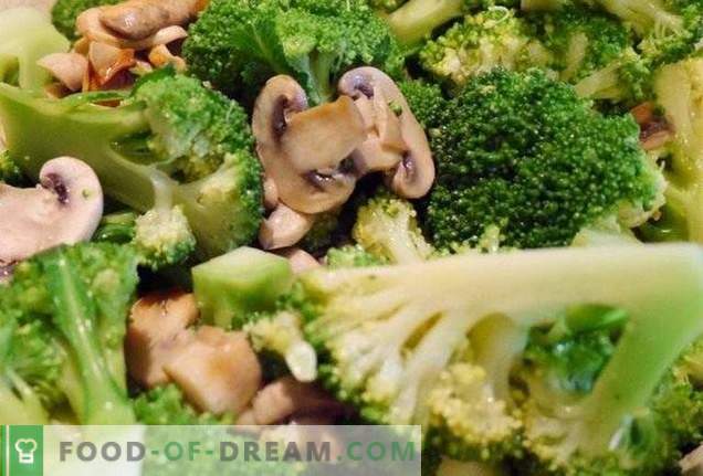Broccoli with mushrooms