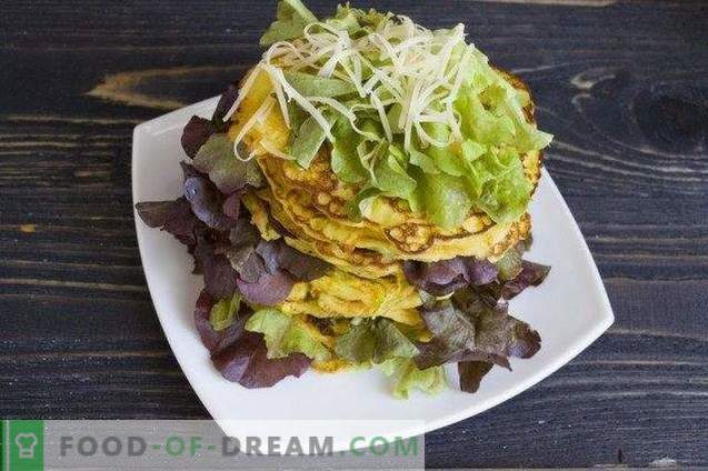 Vegetable pancakes with patissons and parmesan