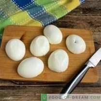 Simple egg snack with mushroom pate