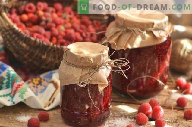 Raspberry jam for the winter in 10 minutes