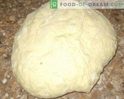 Dough for pies with sour milk, yeast, for fried and baked pies