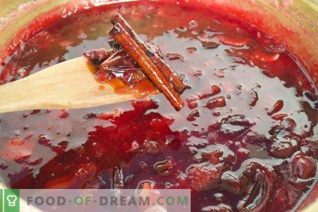 Plum jam with ginger and star anise