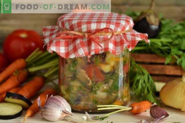 Eggplant salad for the winter without sterilization