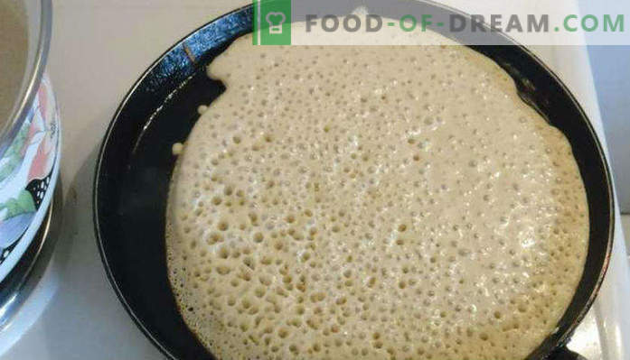 Dough for pancakes on kefir, recipes with milk, without eggs, yeast, with boiling water