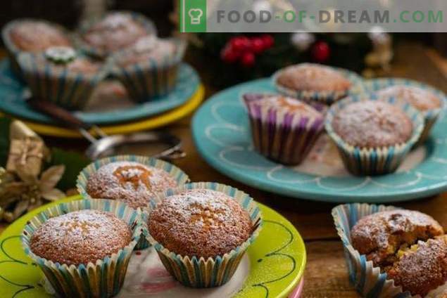 Homemade dried fruit muffins - simple and tasty