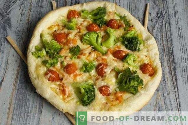 Lean pizza with broccoli and tofu