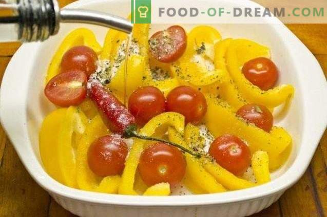 Yellow Pepper Confi with Cherry Tomatoes