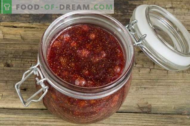Wild strawberry jam with agar-agar