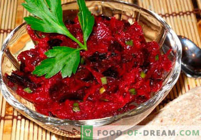 Raw beet salad - a selection of the best recipes. How to properly and tasty cook raw beet salad.
