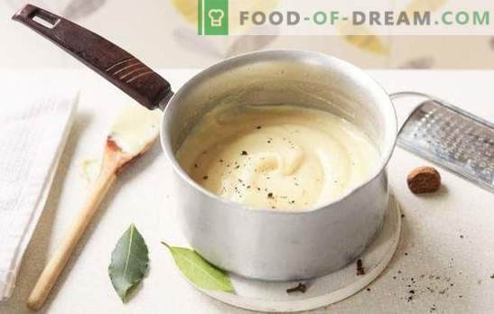How to cook bechamel at home? Variants of bechamel sauce at home: with onions, meat, cheese and mushrooms
