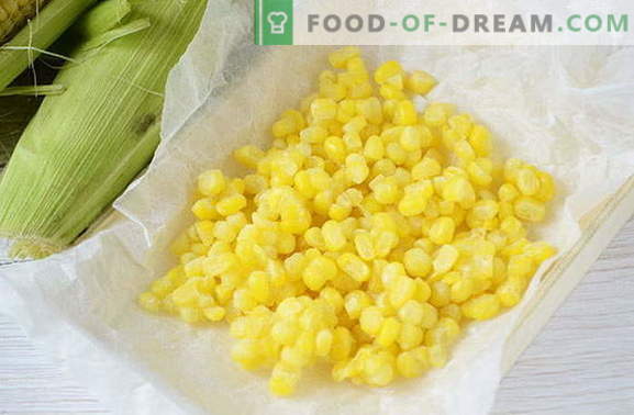 How to freeze corn in grains
