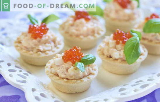 Cod liver tartlets are a convenient snack. Recipes for tartlets with cod liver: with vegetables, mushrooms, caviar