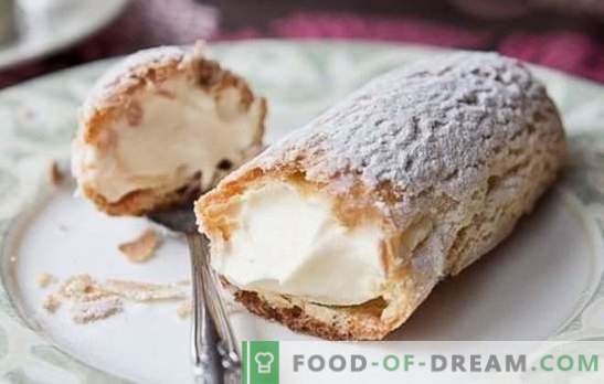 Cream eclairs: step-by-step recipes for air cakes. Subtleties, cooking rules, step-by-step recipes of eclairs with cream