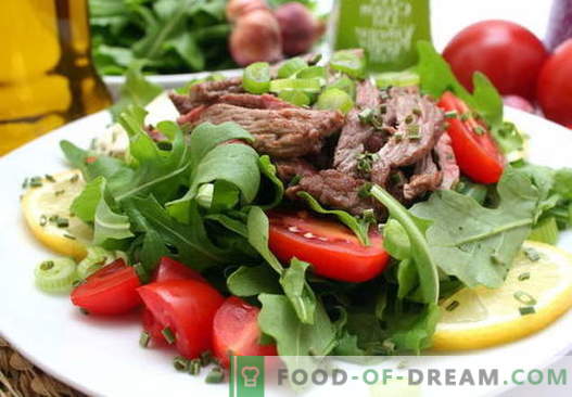Salad with beef - proven recipes. How to cook a salad with beef.