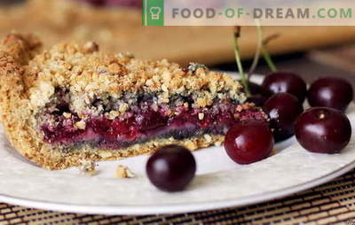 Sand cake with cherry - sweet sour pleasure. Verified recipes for shortbread cake with cherries