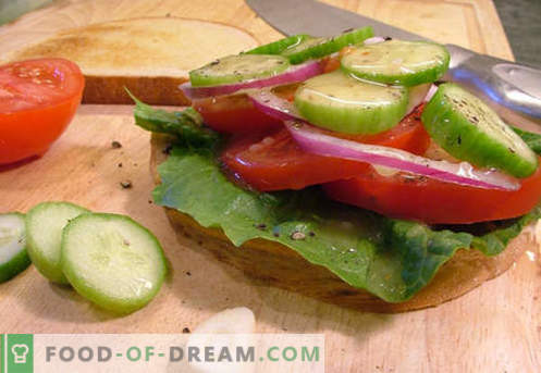 Tomato sandwiches are the best recipes. How to quickly and tasty cook sandwiches with tomatoes.