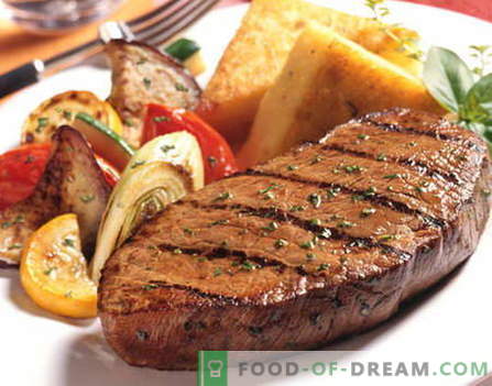 Liellopu steiks - labākās receptes. Kā pareizi un garšīgi pagatavot liellopu gaļu.