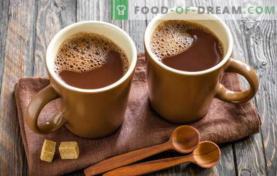 Cooking cocoa - we make our home happy! How to cook cocoa in milk, from powder, with condensed milk, with honey, with cinnamon and marshmallows