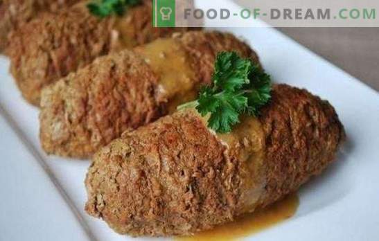 Zrazy chopped meat, fish, chicken - delicious meatballs with filling. Options chopped zraz with different fillings