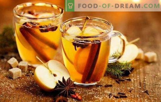 Warming the body and soul - mulled white wine. Prepare a flavored mulled wine from white wine with berries, citrus, honey, apples