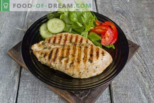 Juicy grilled chicken fillet