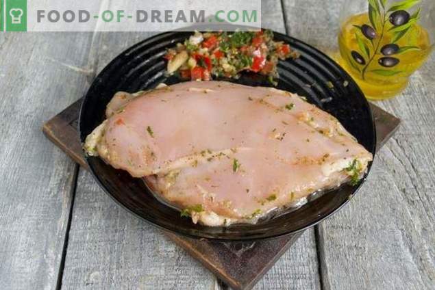 Juicy grilled chicken fillet